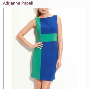 💙💚Adrianna Papell Color Block Sheath Dress💙💚